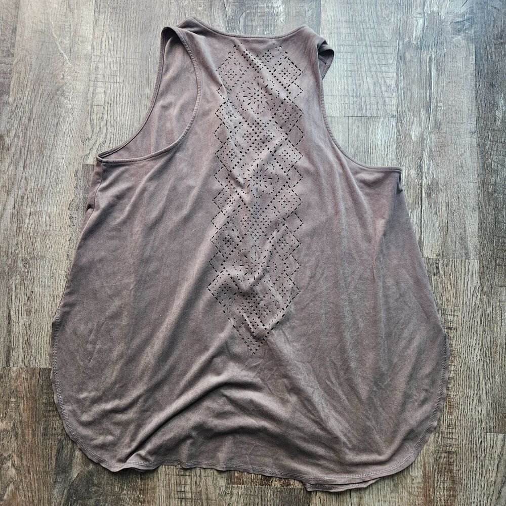 Cato Faux Suede Laser Cut Vest